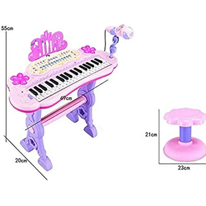 اسباب بازی پیانو الکترونیکی با صندلی و میکروفون My Piano Musical Set With Stool And Microphone_اسباب بازی